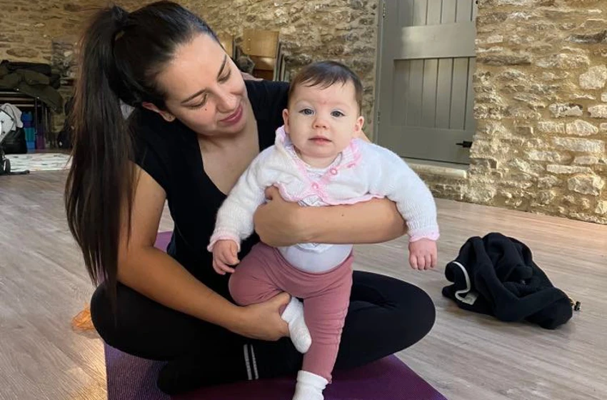 Straddle Baby Top baby yoga movements | Sinead Yoga